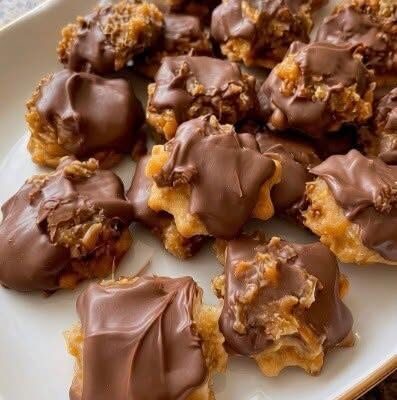 Chocolate Peanut Butter Cornflake Clusters